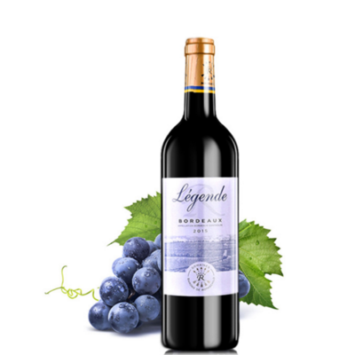 供应 法国原瓶进口红酒批发 拉菲传奇波尔多AOC 2015年干红葡萄酒750ml